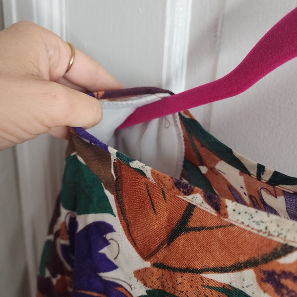 Vintage 80s Ann Hill Floral Short Sleeve Top Blouse Small - Picture 8 of 8